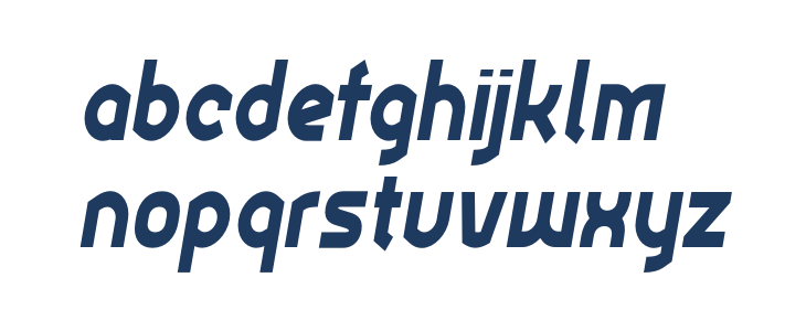 Ekela Heavy Condensed Italic Lowercase