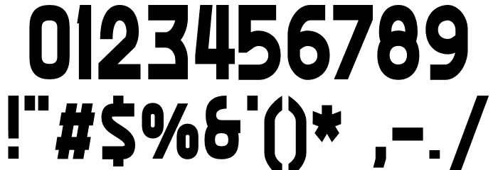 Ekela Heavy Condensed Font OTHER CHARS