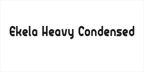 Ekela Heavy Condensed Logo