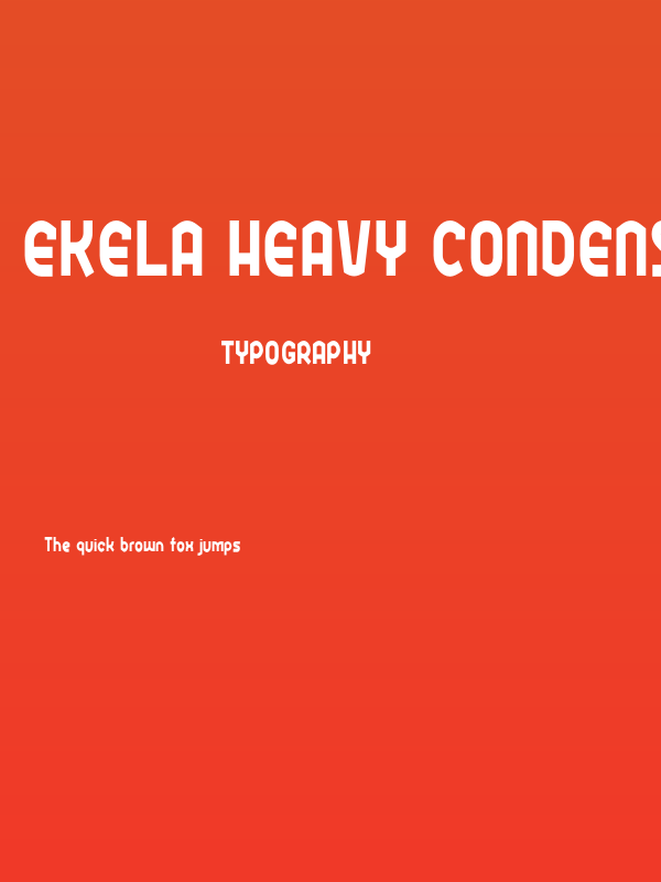 Ekela Heavy Condensed Poster