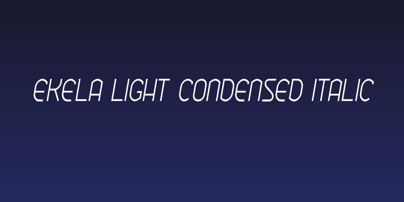 Ekela Light Condensed Italic Social Header