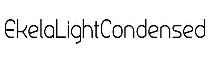 Ekela Light Condensed  Descarca Fonturi Gratis