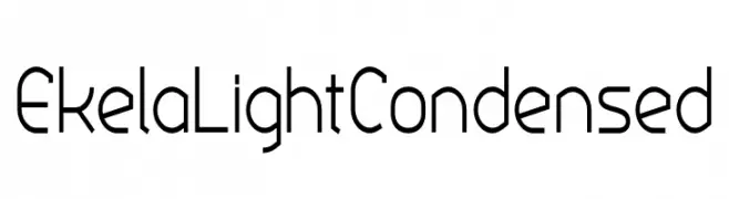 Ekela Light Condensed  Free Fonts Download