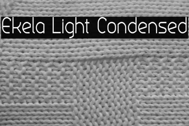 Ekela Light Condensed Font examples