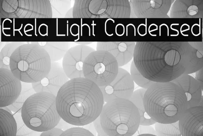 Ekela Light Condensed Font examples