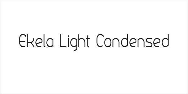 Ekela Light Condensed Logo