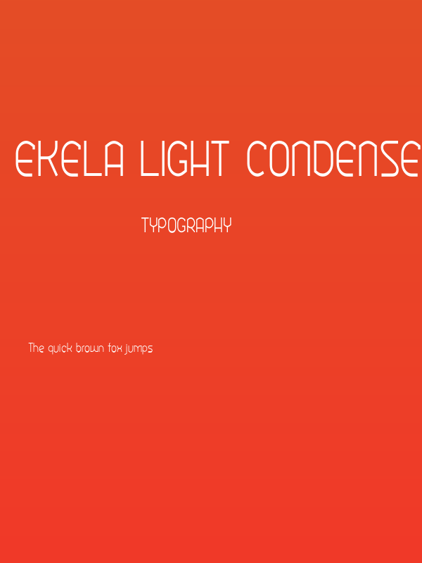 Ekela Light Condensed Poster