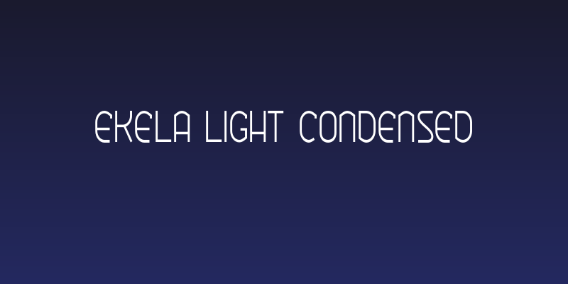 Ekela Light Condensed Social Header