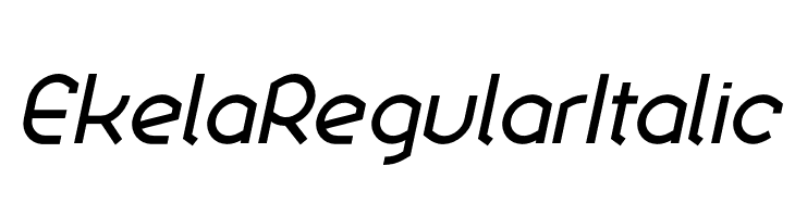 Ekela Regular Italic  baixar fontes gratis