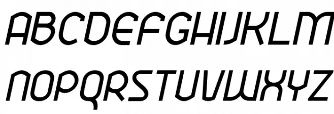 Ekela Regular Italic फ़ॉन्ट अपरकेस