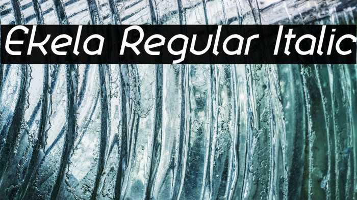 Ekela Regular Italic Example 1