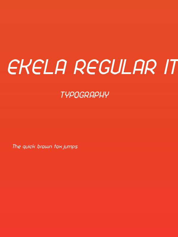 Ekela Regular Italic Poster