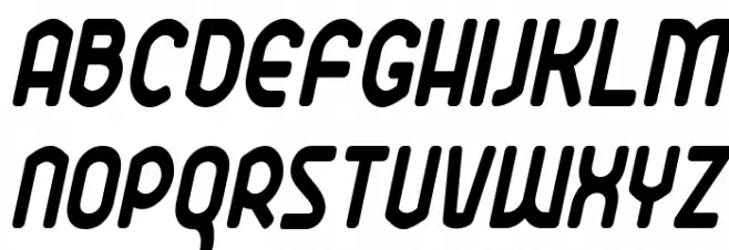 Ekela Round Bold Condensed Italic Fonte MAIÚSCULAS
