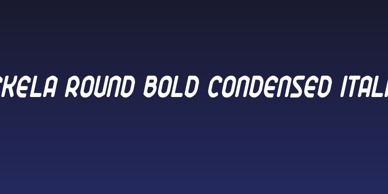 Ekela Round Bold Condensed Italic Social Header