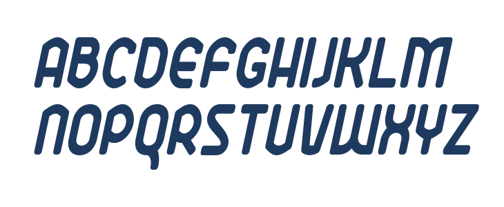 Ekela Round Bold Condensed Italic Lowercase