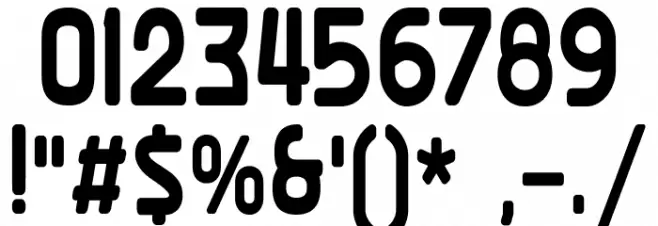 Ekela Round Bold Condensed Font OTHER CHARS