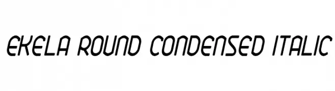 Ekela Round Condensed Italic  フリーフォントのダウンロード
