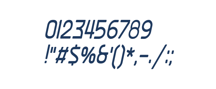 Ekela Round Condensed Italic Other Characters