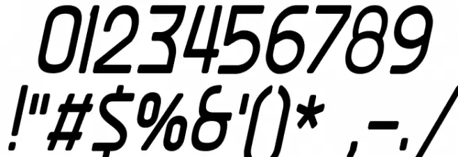 Ekela Round Condensed Italic Font OTHER CHARS