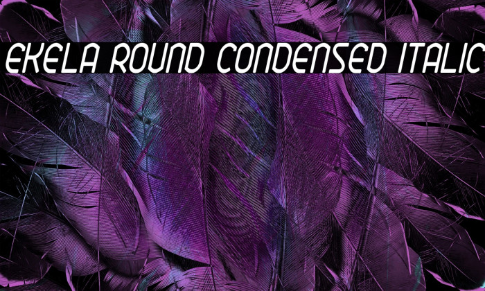 Ekela Round Condensed Italic Example 3