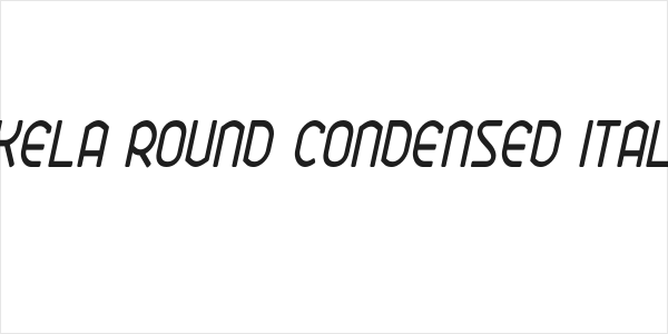 Ekela Round Condensed Italic Logo