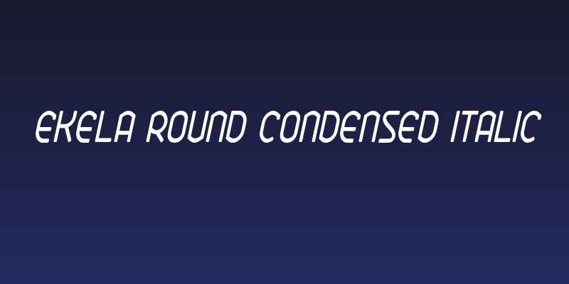 Ekela Round Condensed Italic Social Header