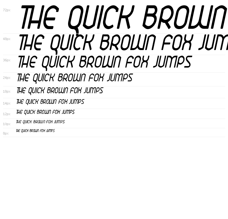 Ekela Round Condensed Italic Waterfall