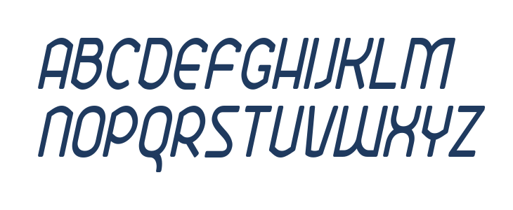 Ekela Round Condensed Italic Lowercase