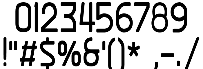 Ekela Round Condensed Font OTHER CHARS