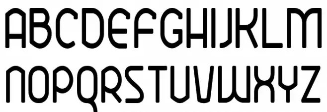 Ekela Round Condensed फ़ॉन्ट अपरकेस