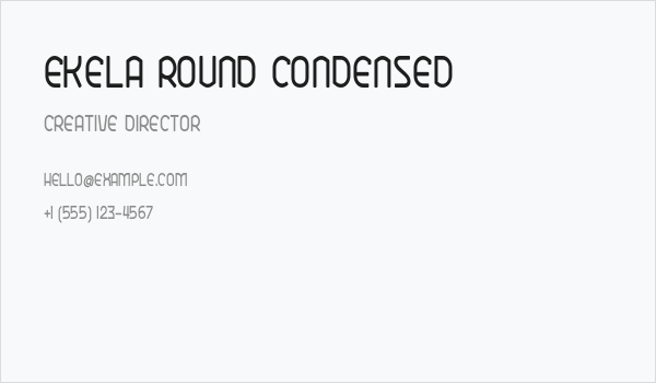 Ekela Round Condensed Business Card