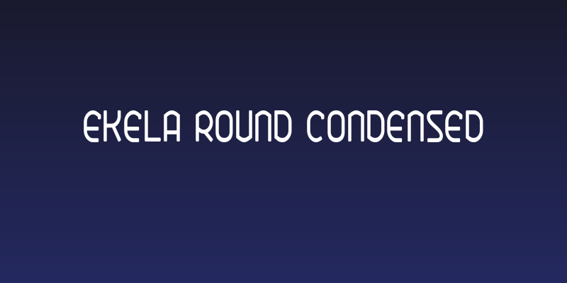 Ekela Round Condensed Social Header