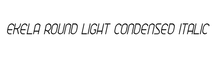 Ekela Round Light Condensed Italic  Fuentes Gratis Descargar