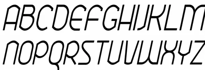 Ekela Round Light Condensed Italic 字体 大写