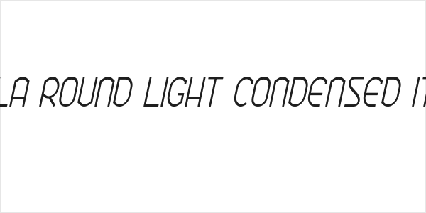 Ekela Round Light Condensed Italic Logo