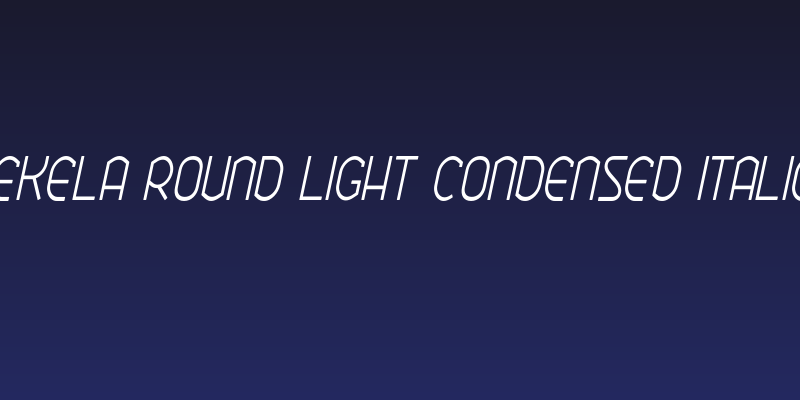 Ekela Round Light Condensed Italic Social Header