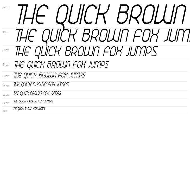 Ekela Round Light Condensed Italic Waterfall