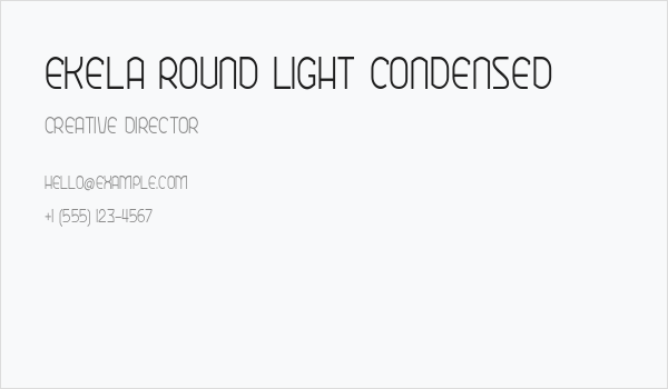 Ekela Round Light Condensed Business Card