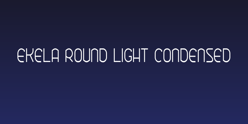 Ekela Round Light Condensed Social Header