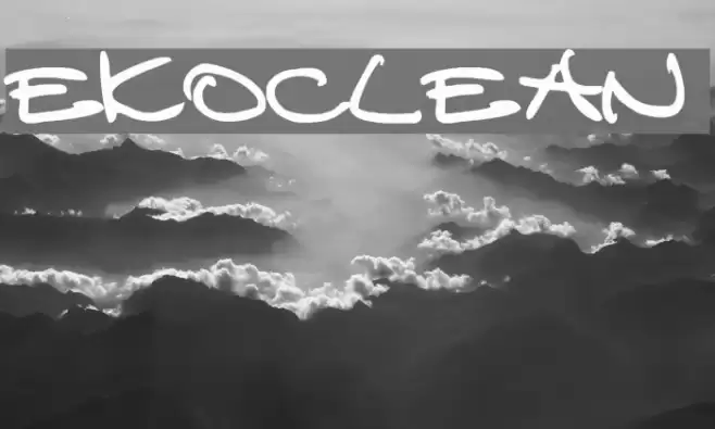 Ekoclean Font examples