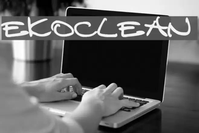 Ekoclean Font examples
