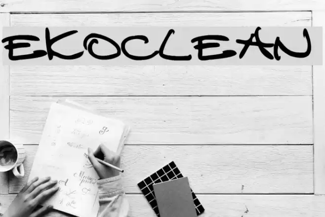 Ekoclean Font examples