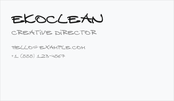 Ekoclean Business Card