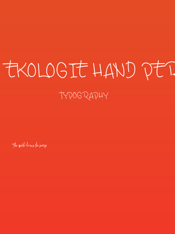 Ekologie Hand PERSONAL USE Poster