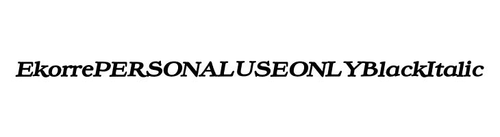 Ekorre PERSONAL USE ONLY Black Italic  Descarca Fonturi Gratis