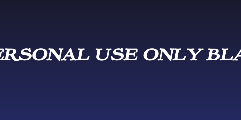 Ekorre PERSONAL USE ONLY Black Italic Social Header