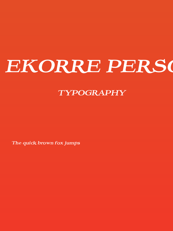 Ekorre PERSONAL USE ONLY Bold Italic Poster