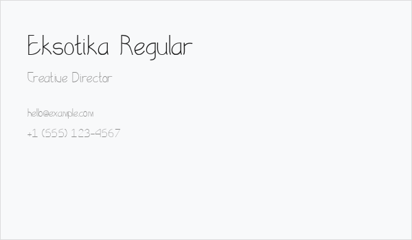 Eksotika Regular Business Card