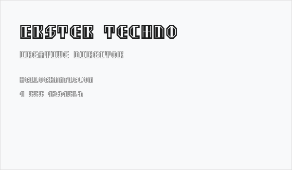 Ekster Techno Business Card
