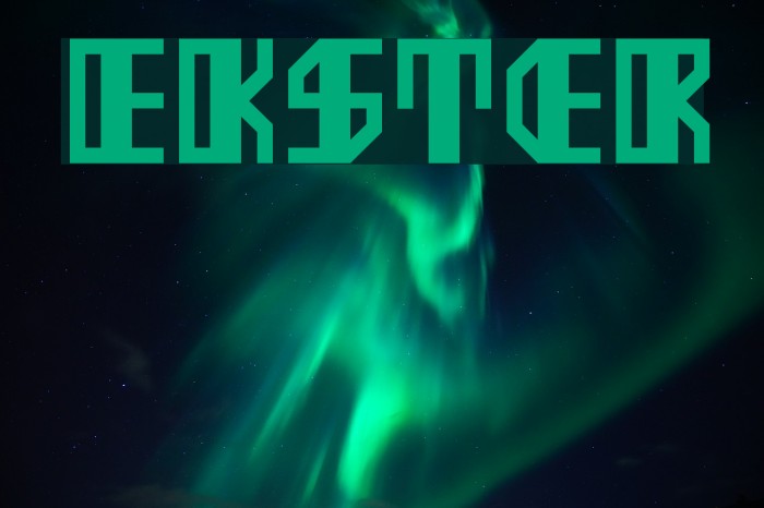 Ekster Font examples